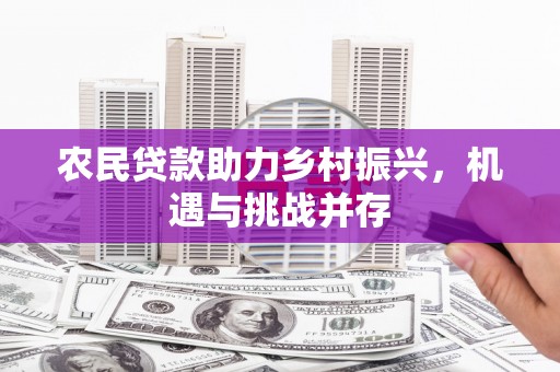 安康农民贷款助力乡村振兴，机遇与挑战并存
