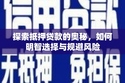 卢龙探索抵押贷款的奥秘，如何明智选择与规避风险
