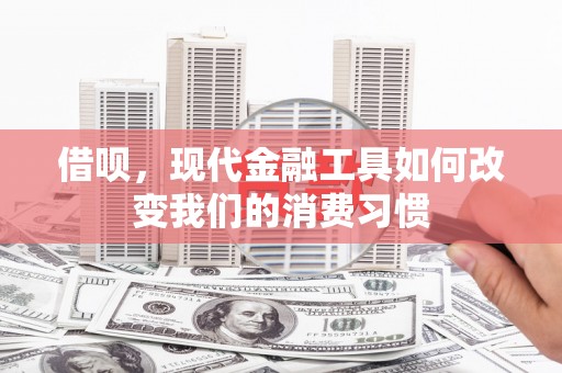 屯溪借呗，现代金融工具如何改变我们的消费习惯